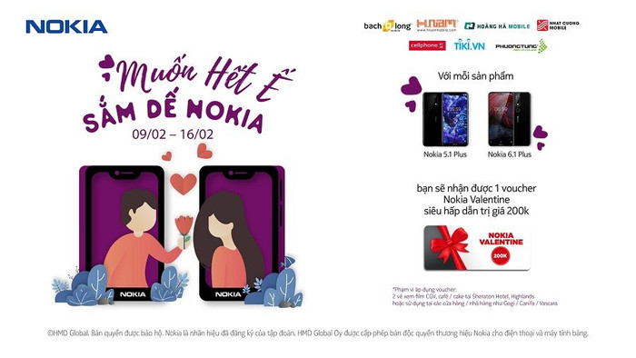 Chương trình khuyến mãi nhân dịp Valentine “Muốn hết ế, sắm dế Nokia”