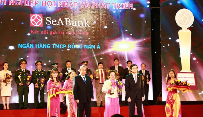 SeABank được vinh danh giải thưởng “Doanh nghiệp hội nhập và phát triển 2016”