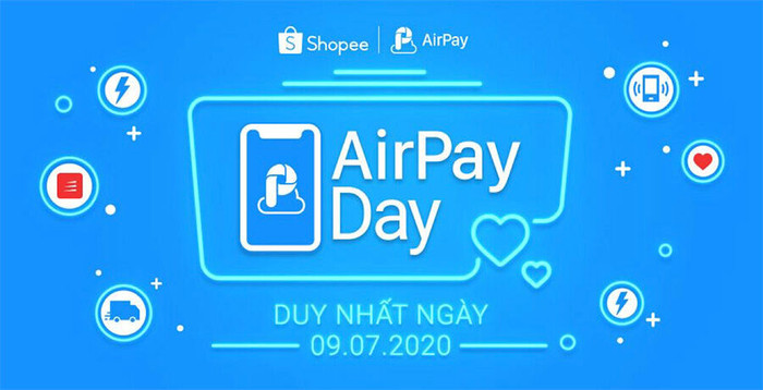 Nhiều ưu đãi khủng khi mua sắm trên Shopee trong Ngày hội AirPay Day