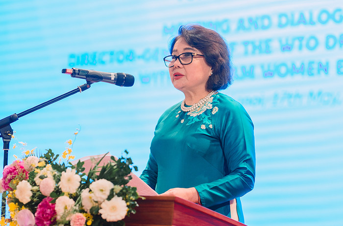Bà Nguyễn Thị Tuyết Minh, Nhà sáng lập, Chủ tịch Mạng lưới Nữ lãnh đạo tiên phong (WeLead), Chủ tịch sáng lập Mạng lưới Doanh nhân nữ ASEAN (AWEN), Chủ tịch Hội nghị thượng đỉnh Phụ nữ toàn cầu tại Việt Nam Tổng Giám đốc WTO: Tham gia lĩnh vực kinh doanh yêu thích là nguồn cảm hứng quan trọng nhất