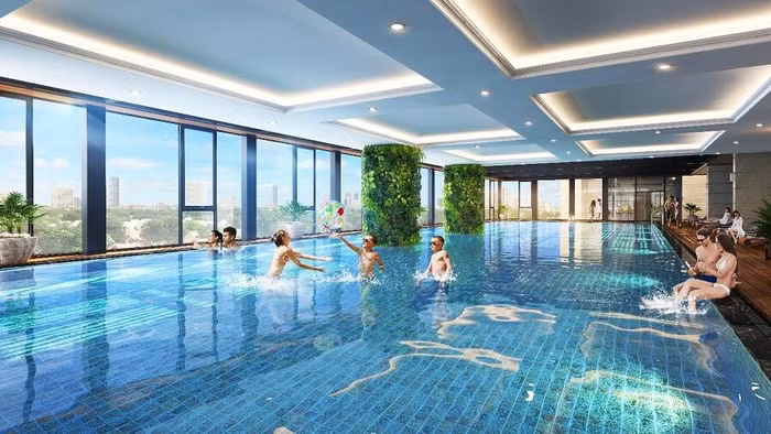 Bể bơi bốn mùa với chiều dài hơn 50m – đạt tiêu chuẩn thi đấu Olympic