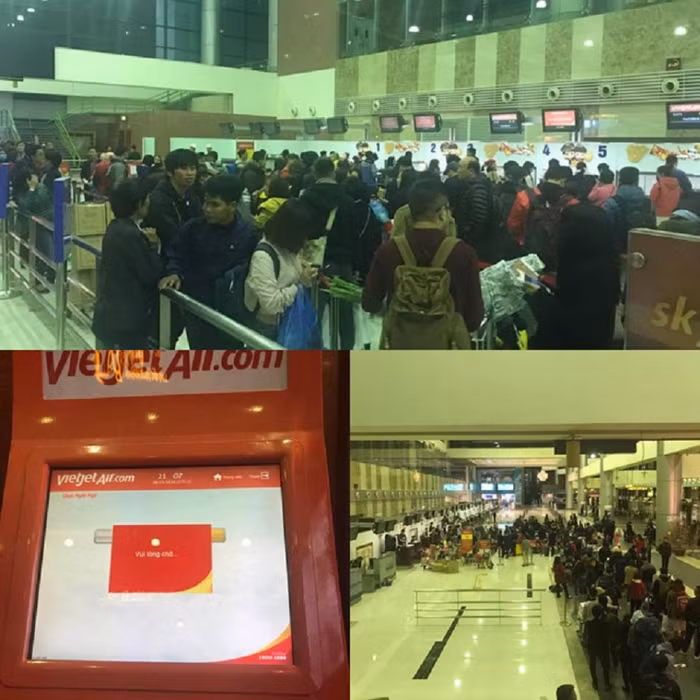 Hệ thống của Vietjet Air gặp sự cố, khách không thể check in