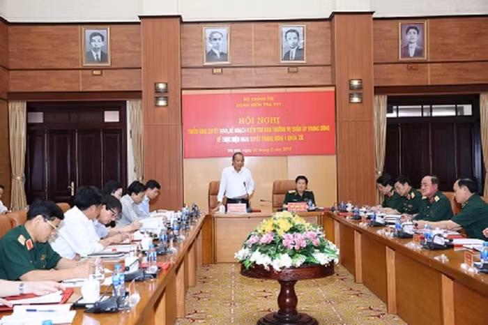 Công bố quyết định kiểm tra đối với Ban Thường vụ Quân ủy TW