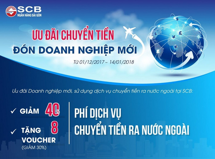 SCB: Ưu đãi chuyển tiền – Đón doanh nghiệp mới