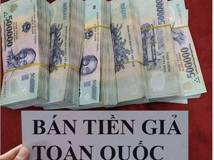 Tiền giả được rao bán công khai trên mạng xã hội