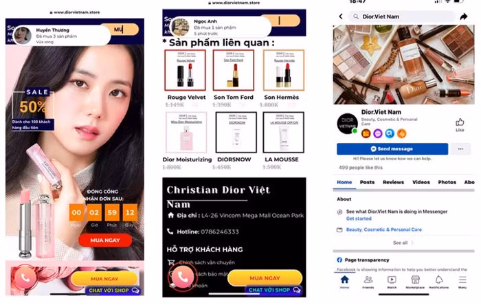 Dior cũng là một trong những thương hiệu nổi tiếng được lập nhiều trang trên facebook và liên tục được quảng cáo