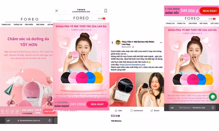 nhiều sản phẩm của các thương hiệu nổi tiếng được quảng cáo tràn lan