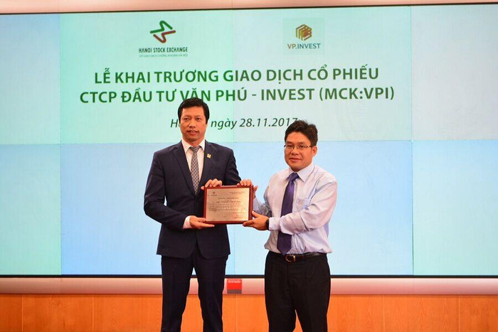 Cổ phiếu VPI tăng kịch trần 35.800 đồng/CP ngày chào sàn HNX