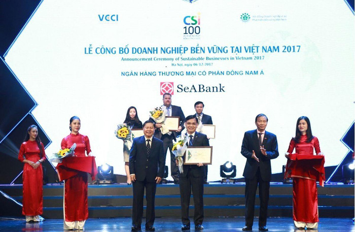 SeABank nằm trong Top 100 doanh nghiệp phát triển bền vững Việt Nam 2017