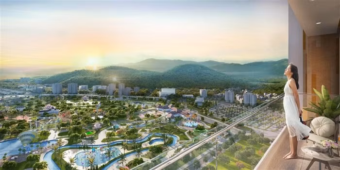 View thành phố và tổ hợp giải trí từ căn hộ Sun Marina Town