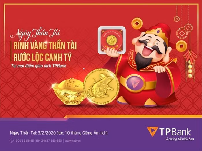 Vàng Kim Tý TPBank đắt khách trong ngày vàng thần tài
