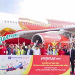 Chuyến bay đầu tiên dùng nhiên liệu SAF tại Việt Nam do Vietjet khai thác cất cánh sáng nay từ sân bay Tân Sơn Nhất, TP.HCM