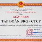Giấy khen Tập đoàn BRG từ Cục An ninh kinh tế, Bộ Công an