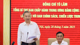 Tổng Bí thư Tô Lâm phát biểu tại buổi làm việc