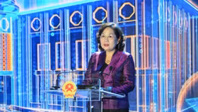 Thống đốc Ngân hàng Nhà nước Nguyễn Thị Hồng phát biểu khai mạc sự kiện