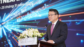 Thứ trưởng Bộ Tài chính Trần Quốc Phương phát biểu tại chương trình “Đối thoại hợp tác công tư (PPP) - Hợp tác, đổi mới, hiệu quả”