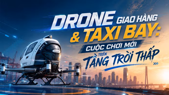 Drone giao hàng và taxi bay: Cuộc chơi mới trên “tầng trời thấp”