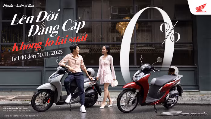 Khách hàng Việt được mua trả góp Honda SH mode với lãi suất 0%