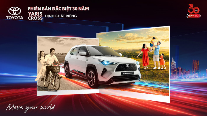 Bộ tem kỷ niệm 30 năm trên 3 phiên bản giới hạn của Toyota kv-yaris.jpg