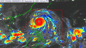 Mắt siêu bão Ragasa lúc 5h ngày 22/9. Ảnh: PAGASA