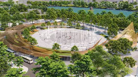 Phối cảnh không gian, quảng trường phía Đông Hồ Gươm