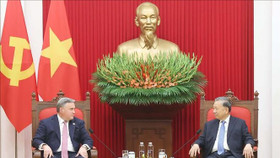 Tổng Bí thư Tô Lâm tiếp ông Eric Hambly, Chủ tịch Hội đồng quản trị kiêm Tổng Giám đốc điều hành Tập đoàn Murphy Oil