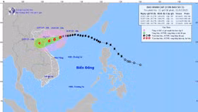 Đường đi và vị trí của bão số 3