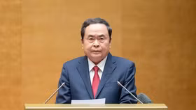 Chủ tịch Quốc hội Trần Thanh Mẫn phát biểu tại hội nghị