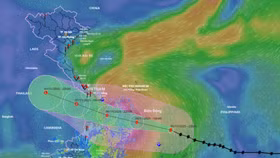 Hướng di chuyển của bão Kalmaegi