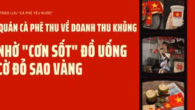 Khách xếp hàng dài, quán cà phê tăng doanh thu khủng nhờ "cơn sốt" đồ uống cờ đỏ sao vàng