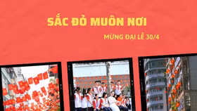 Sắc đỏ cờ Tổ quốc ngập tràn muôn nơi, thắp sáng niềm tự hào dân tộc mừng đại lễ 30/4