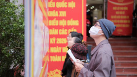 Cử tri cả nước hân hoan đi bầu cử