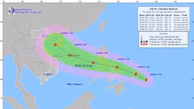 Dự báo khoảng đêm 26/9, cơn bão Bualoi sẽ đi vào Biển Đông và trở thành cơn bão số 10 năm 2025