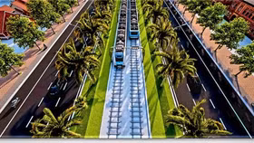 Phối cảnh dự án tuyến tàu điện đô thị giai đoạn 1 trên đặc khu Phú Quốc