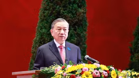 Tổng Bí thư Tô Lâm phát biểu chỉ đạo tại phiên khai mạc Đại hội Đại biểu Đảng bộ thành phố Hà Nội lần thứ 18