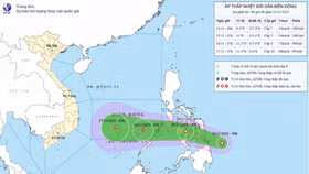 Dự báo đường đi của áp thấp nhiệt đới