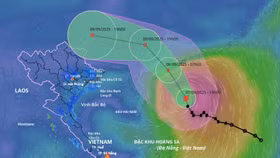 Dự báo hướng đi và vùng ảnh hưởng của bão Tapah
