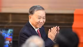 Tổng Bí thư Tô Lâm dự "Lễ công bố Nghị quyết của Quốc hội về sáp nhập tỉnh, thành phố cùng các quyết định của Trung ương Đảng thành lập đảng bộ tỉnh và nhân sự lãnh đạo địa phương" tại TP.HCM