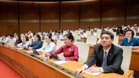 Các đại biểu bấm nút thông qua luật sáng 16/6