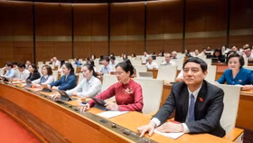 Các đại biểu bấm nút thông qua luật sáng 16/6