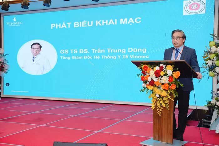 GS.TS.BS Trần Trung Dũng, Tổng Giám đốc Hệ thống Y tế Vinmec phát biểu tại sự kiện
