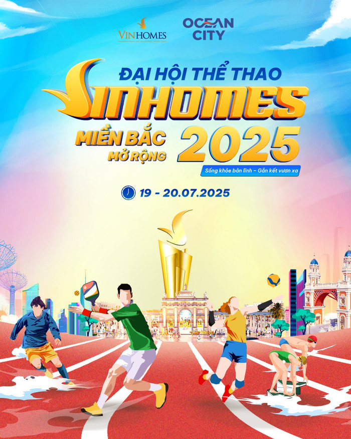 Đại hội Thể thao Vinhomes miền Bắc mở rộng 2025 sẽ khai mạc vào 19/7 tới tại Ocean City a3-6.jpg