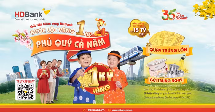 HDBank công bố 16 khách hàng trúng thưởng vàng, 1 ký vàng SJC đã có chủ