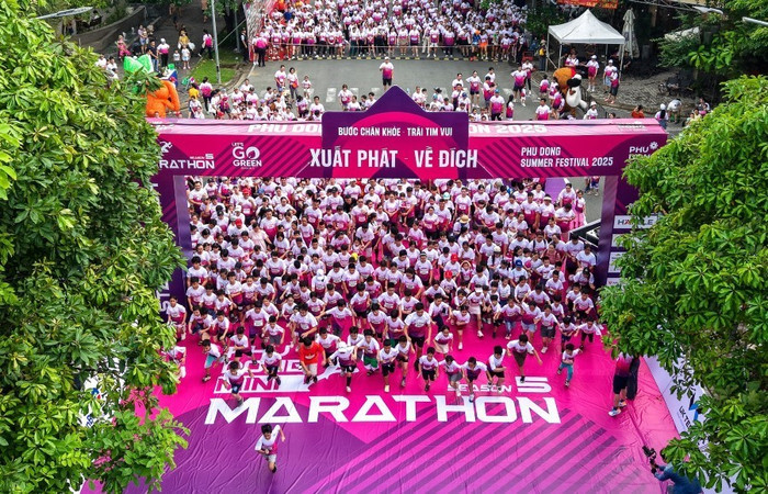 Gần 2.000 người tham gia Giải chạy thường niên Phú Đông Mini Marathon mùa 5