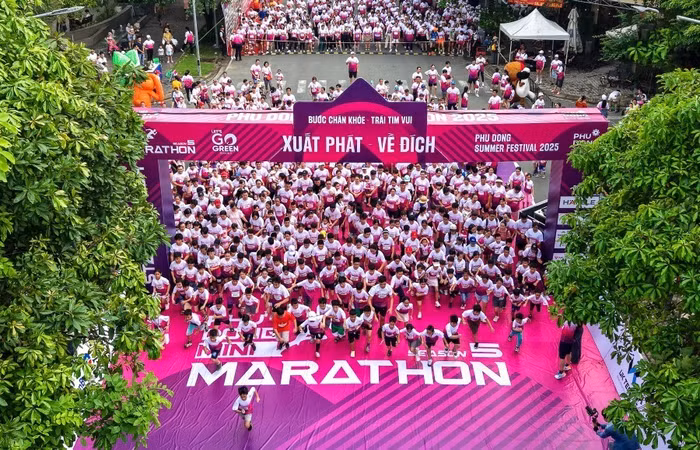 Gần 2.000 người tham gia Giải chạy thường niên Phú Đông Mini Marathon mùa 5