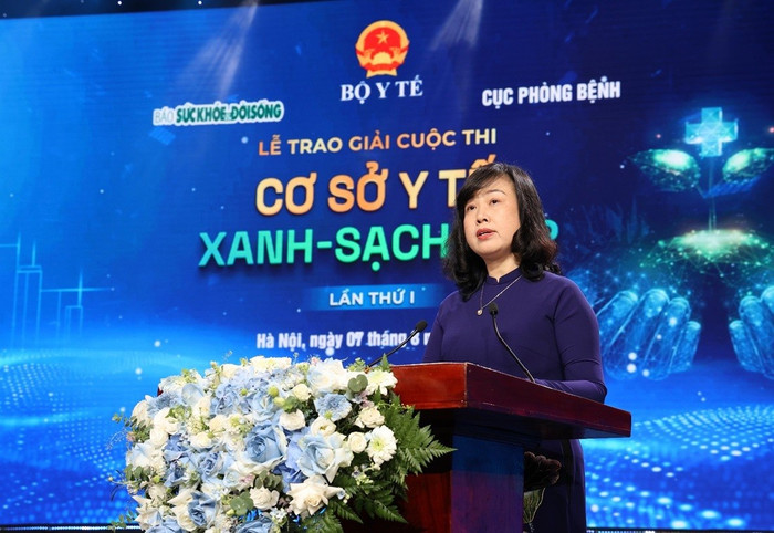 Bộ trưởng Bộ Y tế Đào Hồng Lan phát biểu tại lễ trao giải Cơ sở y tế xanh - sạch - đẹp lần thứ 1 2-5.jpg
