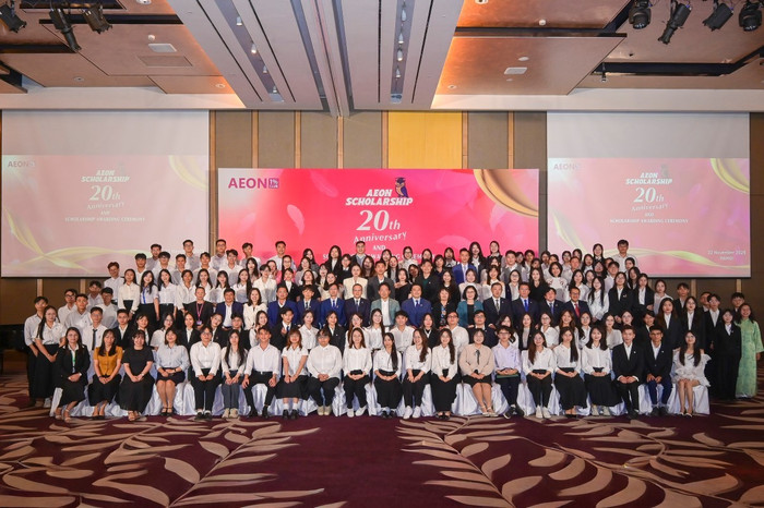Lễ trao học bổng AEON 1% diễn ra ngày 22/11, ghi dấu chặng đường 20 năm đồng hành của AEON Việt Nam trong chuỗi chương trình nuôi dưỡng thế hệ trẻ