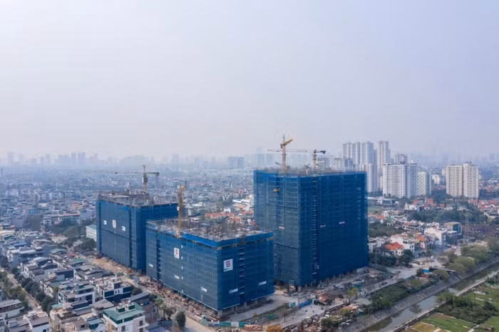 Hanoi Melody Residences thi công khẩn trương, tiến tới cất nóc tòa nhà đầu tiên