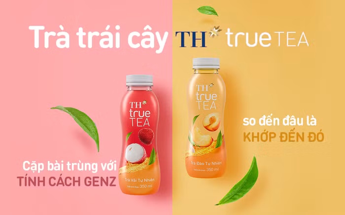 Bộ đôi trà trái cây TH true Tea đang được giới trẻ yêu thích
