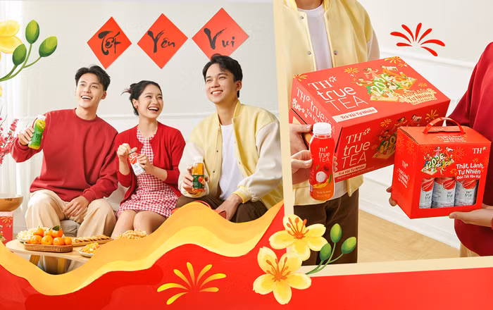 Bao bì Tết rực rỡ - Thức uống lành, trao nhau niềm vui thật